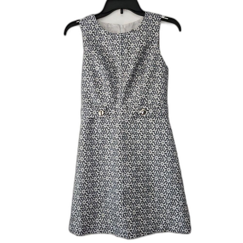 MISS SELFRIDGE Gray Blue Floral Mini Dress Size 4